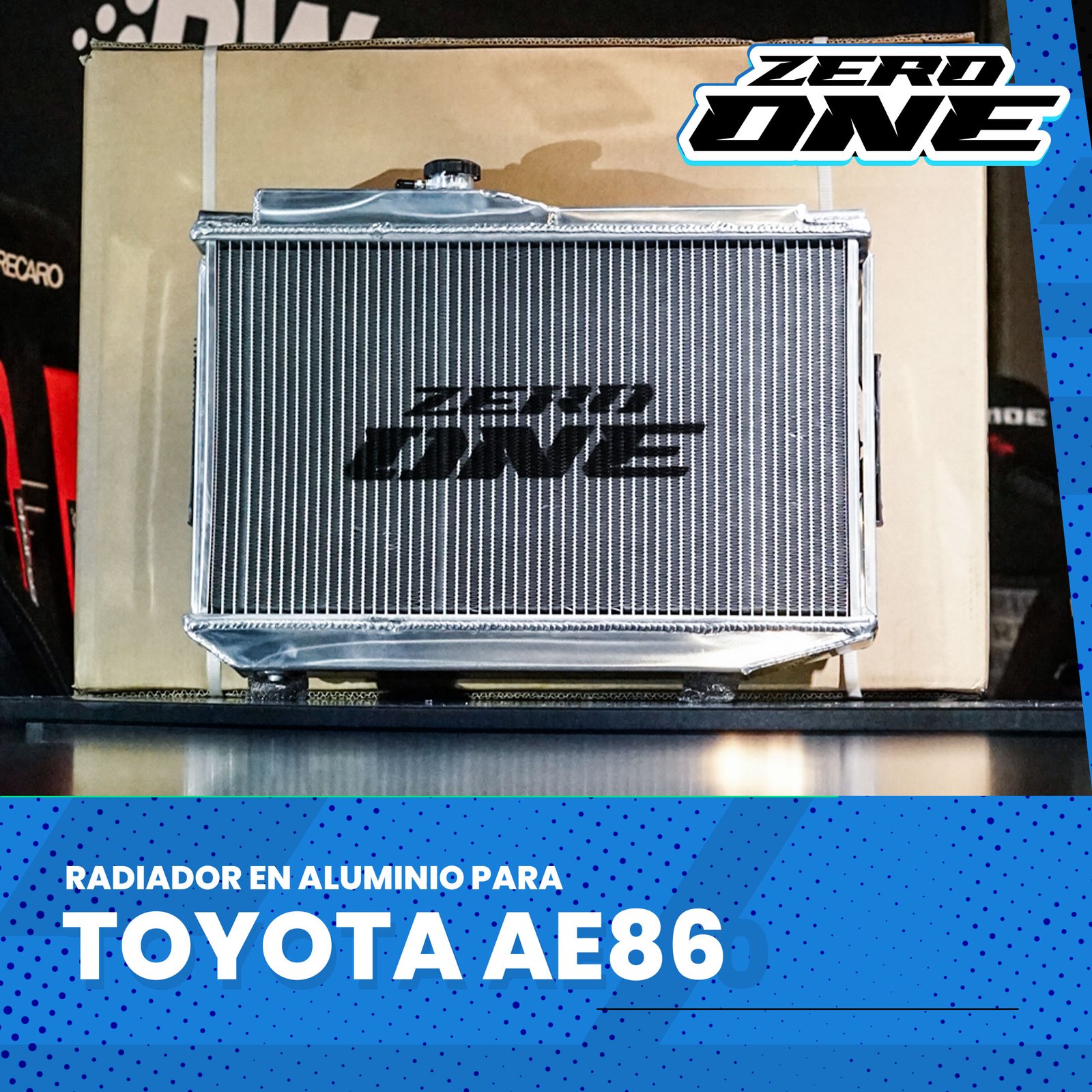 ZEROONE RADIADOR+FANSHROUD TOYOTA AE86