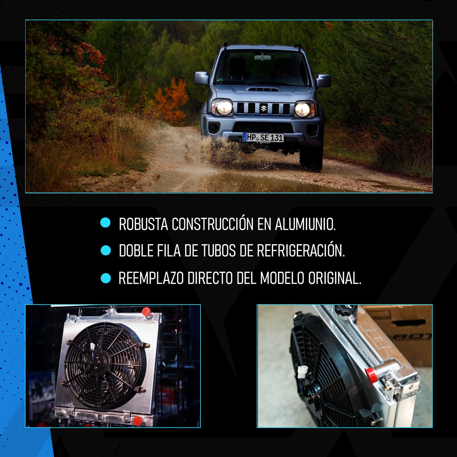 ZEROONE RADIADOR SUZUKI JIMNY 98-18 42MM - Imagen 2