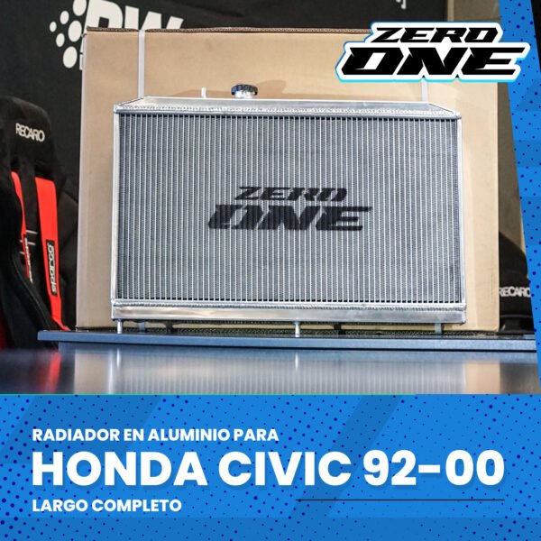 ZEROONE RADIADOR HONDA CIVIC 92-00 42MM LARGO
